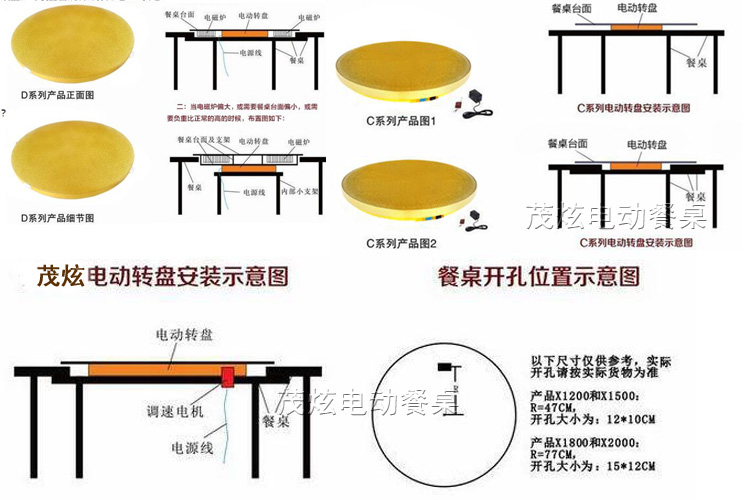 上海茂炫電動(dòng)轉盤(pán)餐桌