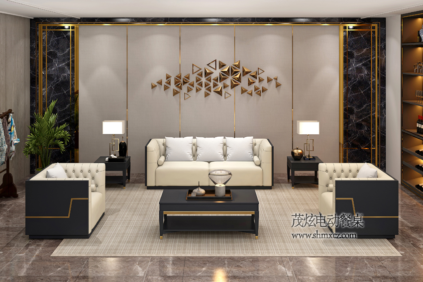 前衛現代設計風(fēng)格電動(dòng)餐桌圖片